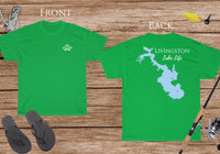 Livingston Lake Life - Cotton Short Sleeved - FRONT & BACK PRINTED - Short Sleeved Cotton Tee -  Texas Lake