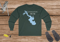Livingston - Cotton Long Sleeve Shirt -Ultra Cotton Long Sleeve Tee - Texas Lake