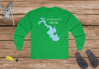 Livingston - Cotton Long Sleeve Shirt -Ultra Cotton Long Sleeve Tee - Texas Lake