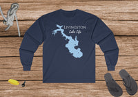 Livingston - Cotton Long Sleeve Shirt -Ultra Cotton Long Sleeve Tee - Texas Lake