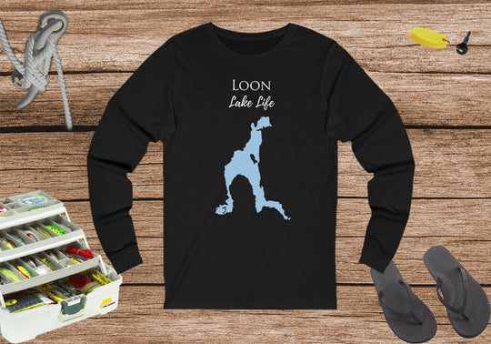 Loon Lake Life Unisex Cotton Jersey Long Sleeve Tee - New York Lake