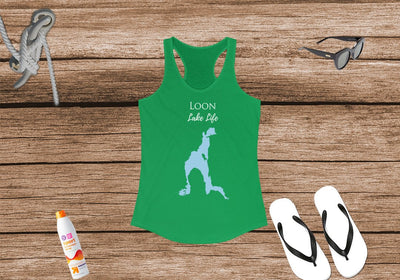 Loon Lake Life Women's Ideal Racerback Tank - New York Lake