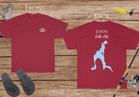 Loon Lake Life - Cotton Short Sleeved - FRONT & BACK PRINTED - Short Sleeved Cotton Tee - New York Lake
