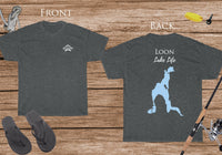 Loon Lake Life - Cotton Short Sleeved - FRONT & BACK PRINTED - Short Sleeved Cotton Tee - New York Lake