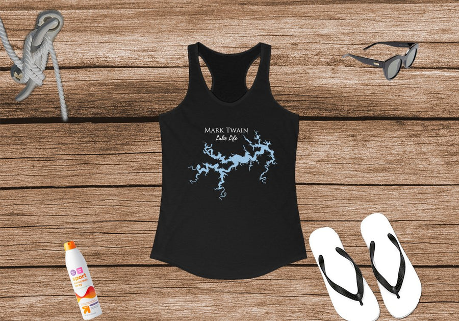 Mark Twain Lake Life Women's Ideal Racerback Tank - Missouri Lake