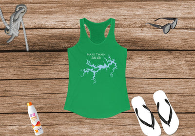 Mark Twain Lake Life Women's Ideal Racerback Tank - Missouri Lake