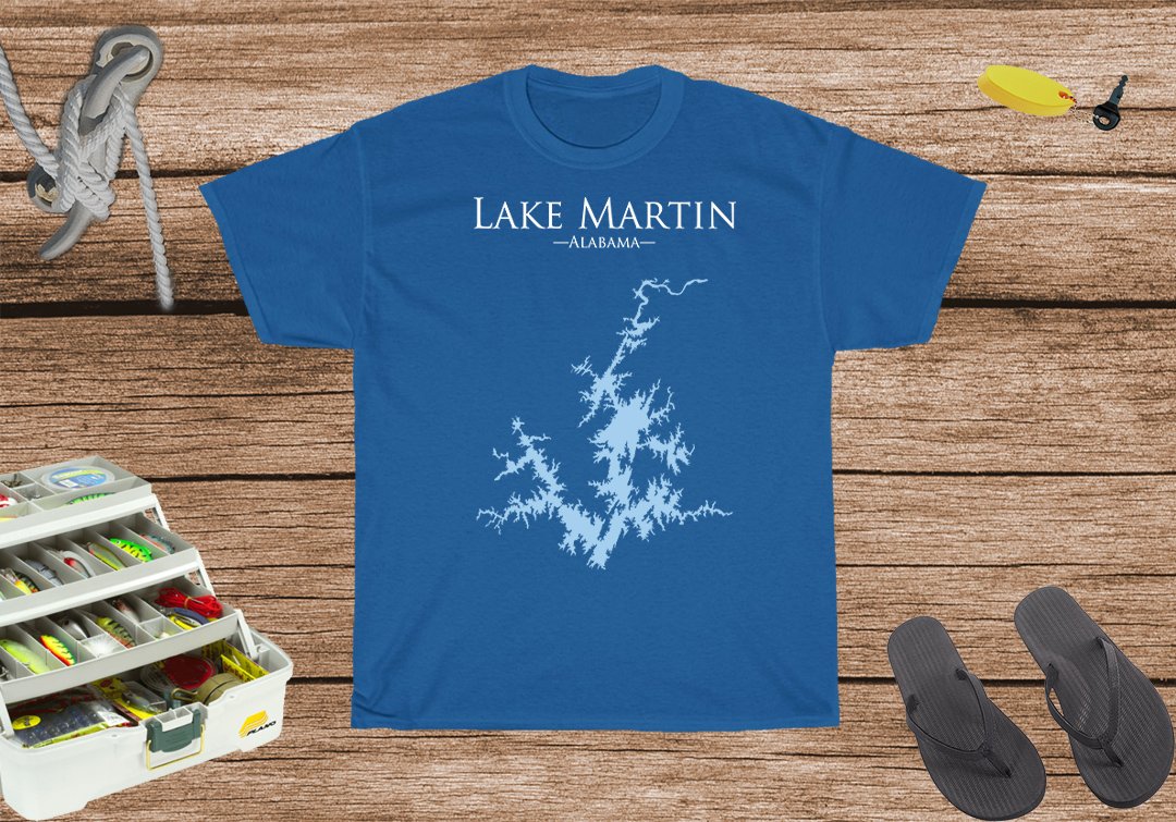 Lake Martin Alabama - Heavy Cotton Tee - Alabama Lake
