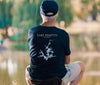 Lake Martin Alabama - Cotton Short Sleeved - FRONT & BACK PRINTED - Short Sleeved Cotton Tee -  North Carolina & South Carolina Lake