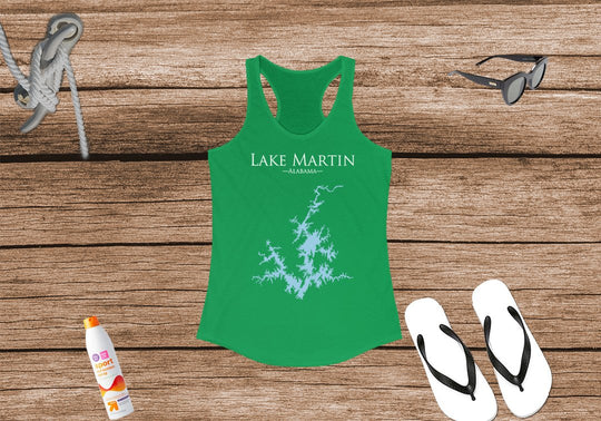 Lake Martin Alabama - Women's Ideal Racerback Tank - Alabama Lake