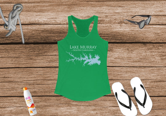 Lake Murray Women's Ideal Racerback Tank - South Carolina Lake