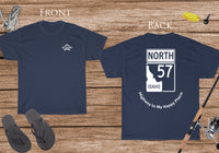 Hwy 57 - Highway to my Happy Place - Priest Lake Heavy Cotton Tee - Idaho Lake