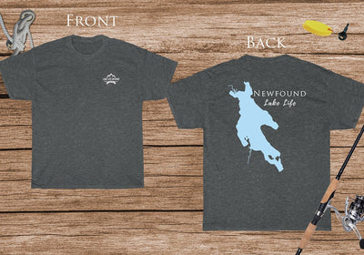 Newfound Lake Life - Cotton Short Sleeved - FRONT & BACK PRINTED - Short Sleeved Cotton Tee - New Hampshire Lake