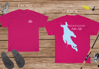 Newfound Lake Life - Cotton Short Sleeved - FRONT & BACK PRINTED - Short Sleeved Cotton Tee - New Hampshire Lake