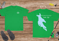 Newfound Lake Life - Cotton Short Sleeved - FRONT & BACK PRINTED - Short Sleeved Cotton Tee - New Hampshire Lake