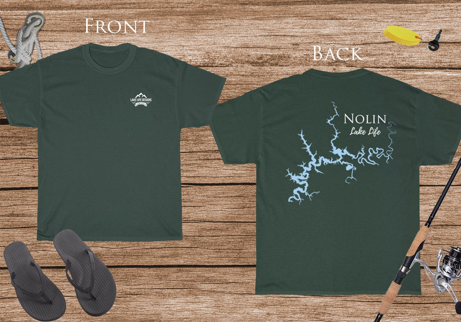 Nolin Lake Life - Cotton Short Sleeved - FRONT & BACK PRINTED - Short Sleeved Cotton Tee - Kentucky Lake