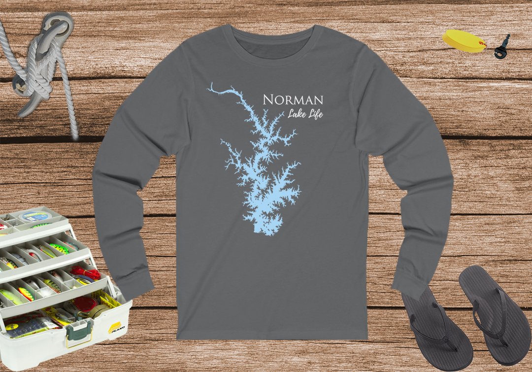 Norman Lake Life Unisex Cotton Jersey Long Sleeve Tee - North Carolina Lake