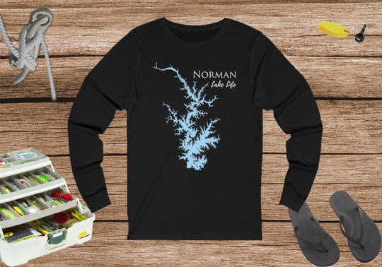 Norman Lake Life Unisex Cotton Jersey Long Sleeve Tee - North Carolina Lake