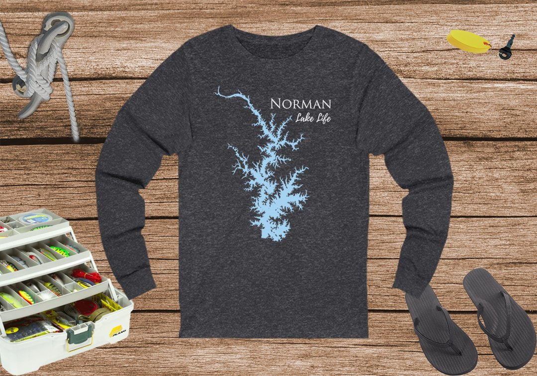 Norman Lake Life Unisex Cotton Jersey Long Sleeve Tee - North Carolina Lake