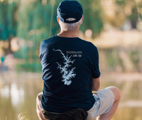 Norman Lake Life - Cotton Short Sleeved - FRONT & BACK PRINTED - Short Sleeved Cotton Tee - North Carolina Lake