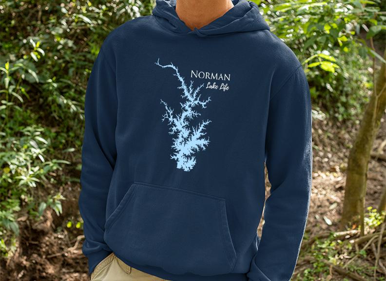 Norman Lake Life Hoodie Sweatshirt - North Carolina Lake