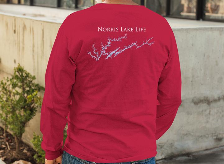 Norris Lake Life Unisex Cotton Jersey Long Sleeve Tee - Back Printed - Tennessee Lake