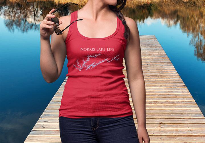 Norris Lake Life Women's Ideal Racerback Tank - Tennessee Lake
