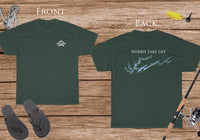 Norris Lake Life - Cotton Short Sleeved - FRONT & BACK PRINTED - Short Sleeved Cotton Tee - Tennessee Lake