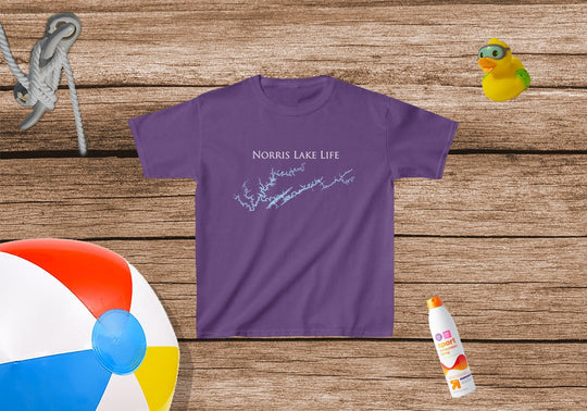 Norris Lake - Kids Heavy Cotton Youth Tee - Tennessee Lake