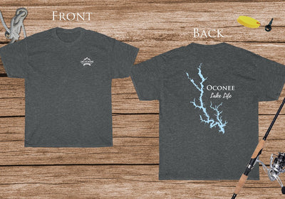 Oconee Lake Life - Cotton Short Sleeved - FRONT & BACK PRINTED - Short Sleeved Cotton Tee - Georgia Lake