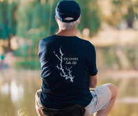 Oconee Lake Life - Cotton Short Sleeved - FRONT & BACK PRINTED - Short Sleeved Cotton Tee - Georgia Lake