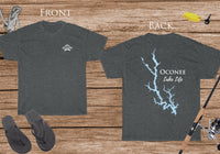 Oconee Lake Life - Cotton Short Sleeved - FRONT & BACK PRINTED - Short Sleeved Cotton Tee - Georgia Lake