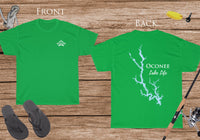 Oconee Lake Life - Cotton Short Sleeved - FRONT & BACK PRINTED - Short Sleeved Cotton Tee - Georgia Lake
