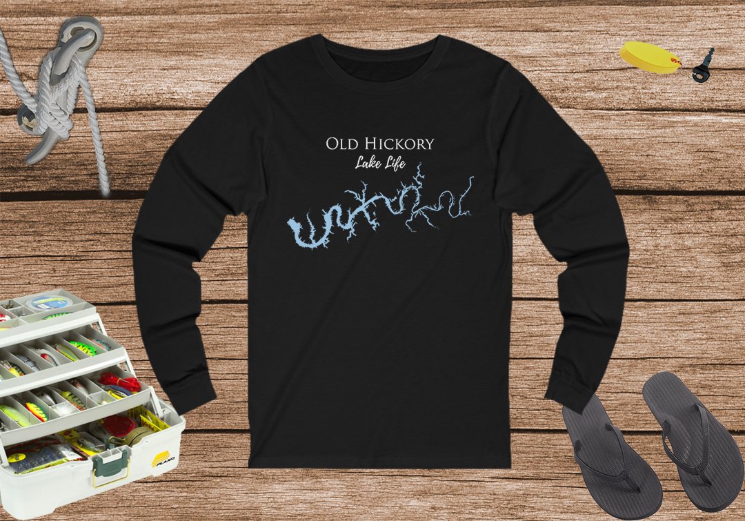 Old Hickory Lake Life Unisex Cotton Jersey Long Sleeve Tee - Tennessee Lake