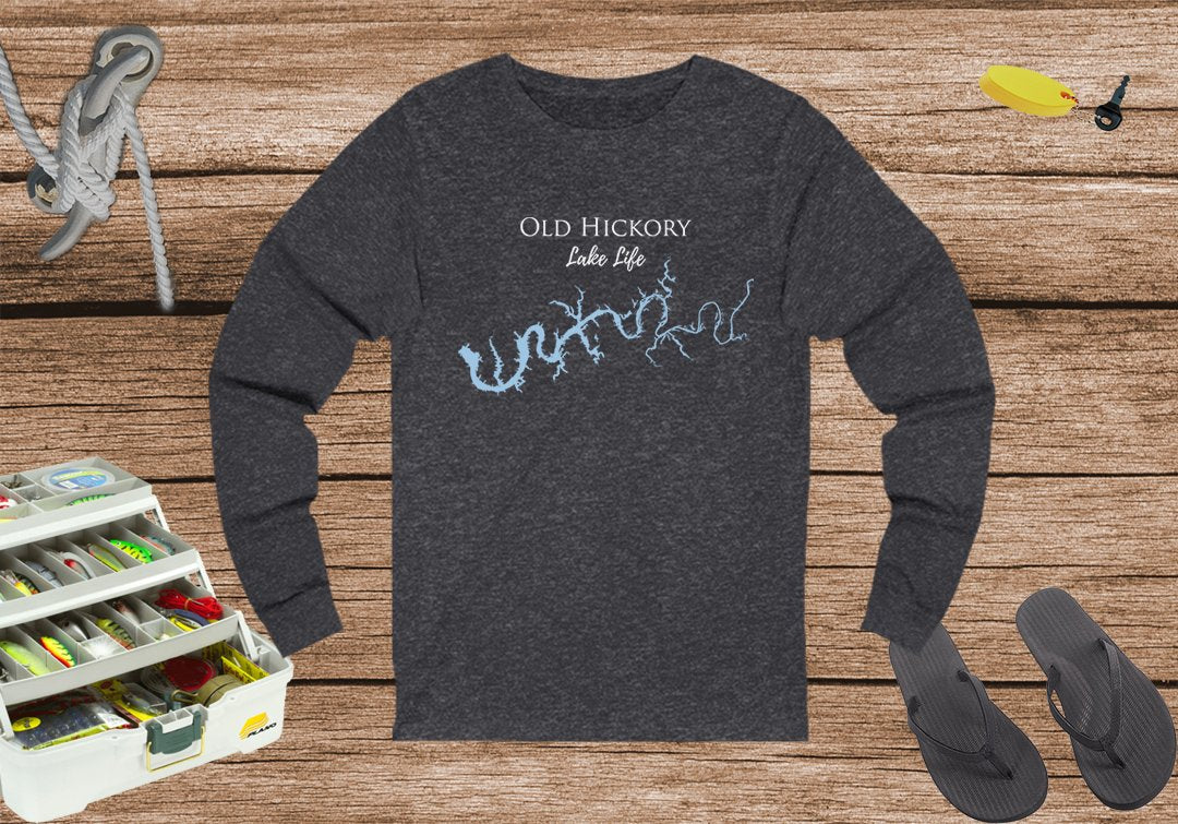 Old Hickory Lake Life Unisex Cotton Jersey Long Sleeve Tee - Tennessee Lake