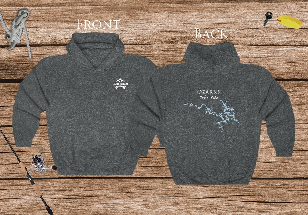 Lake of the Ozarks Life Hoodie BACK PRINTED Sweatshirt Missouri