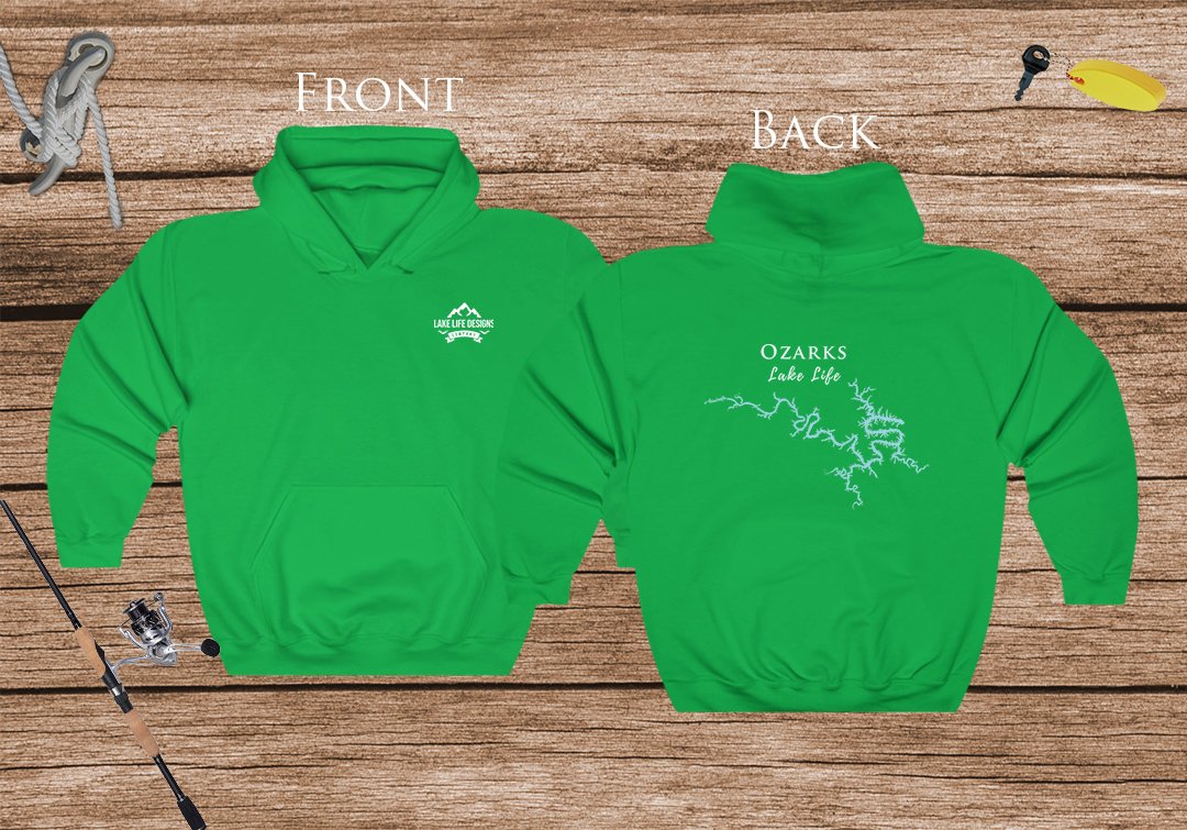 Lake of the Ozarks Life Hoodie - BACK PRINTED - Sweatshirt - Missouri Lake