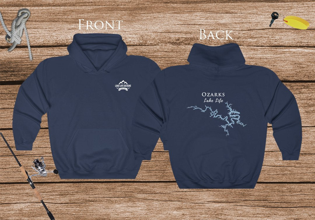 Lake of the Ozarks Life Hoodie - BACK PRINTED - Sweatshirt - Missouri Lake