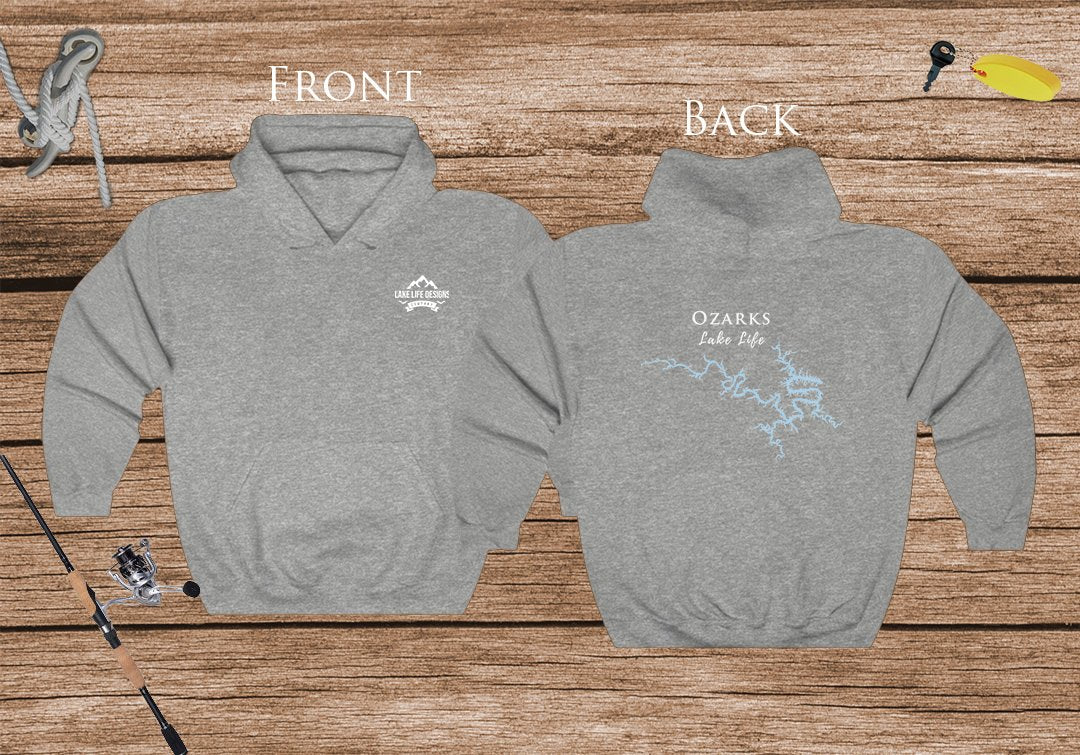 Lake of the Ozarks Life Hoodie - BACK PRINTED - Sweatshirt - Missouri Lake