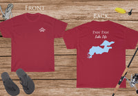 Paw Paw Lake Life - Cotton Short Sleeved - FRONT & BACK PRINTED - Short Sleeved Cotton Tee - Michigan Lake