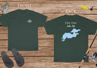 Paw Paw Lake Life - Cotton Short Sleeved - FRONT & BACK PRINTED - Short Sleeved Cotton Tee - Michigan Lake