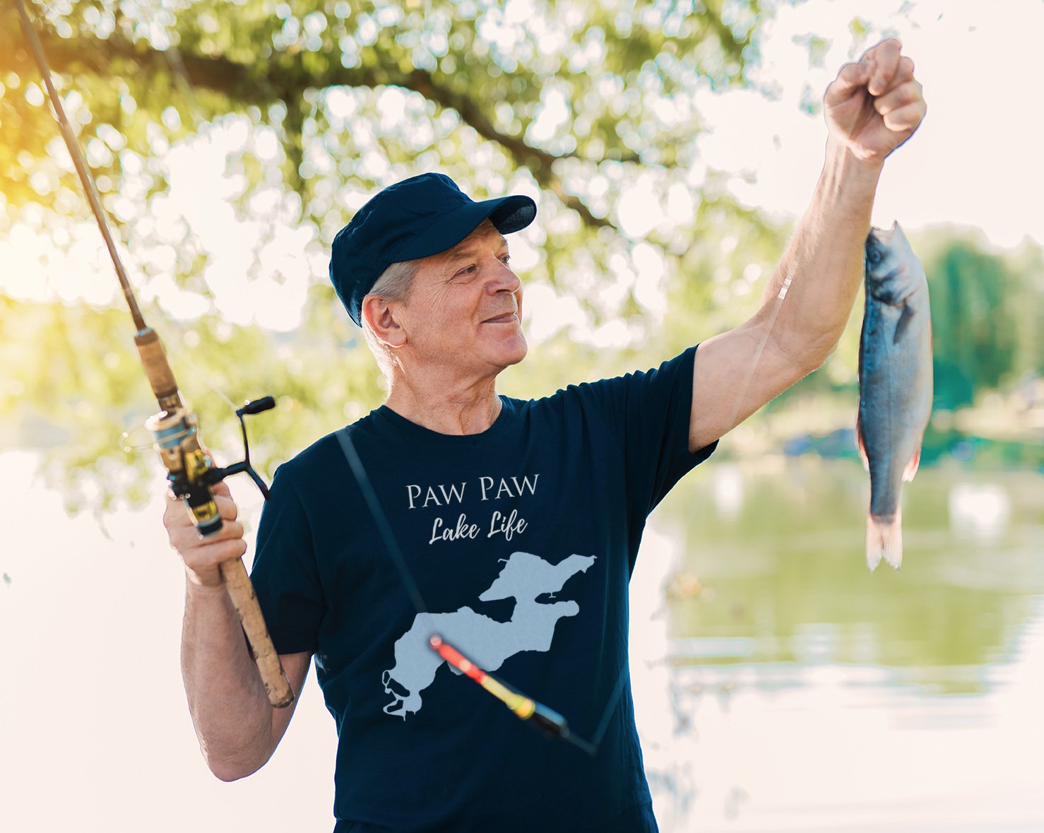 Paw Paw Lake Life Heavy Cotton Tee - Michigan Lake