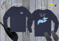Paw Paw Lake Life Unisex Cotton Jersey Long Sleeve Tee - Back Printed - Michigan Lake