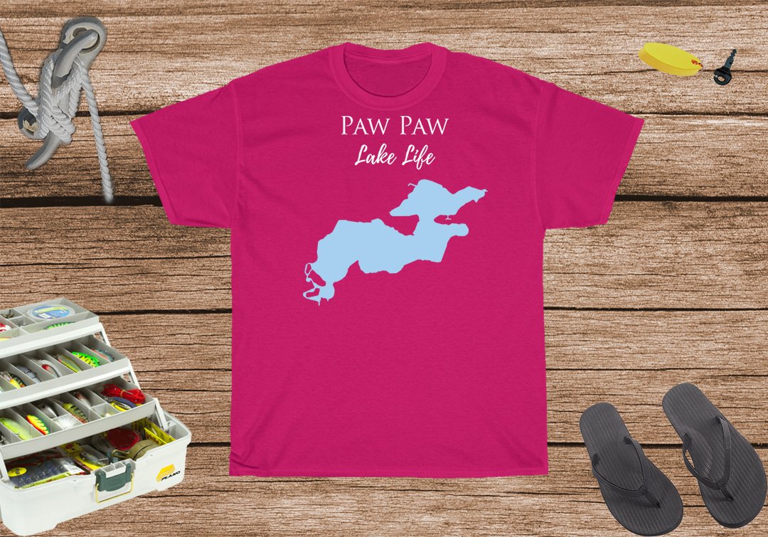Paw Paw Lake Life Heavy Cotton Tee - Michigan Lake
