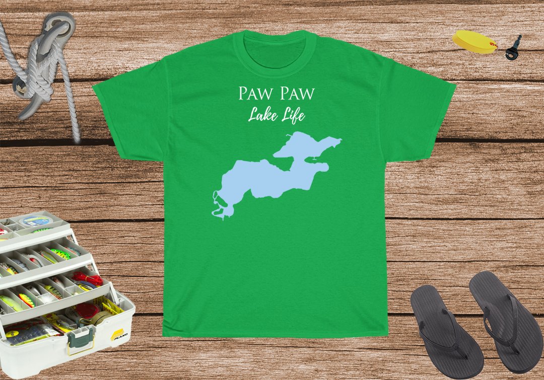 Paw Paw Lake Life Heavy Cotton Tee - Michigan Lake