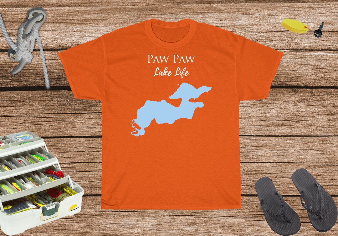 Paw Paw Lake Life Heavy Cotton Tee - Michigan Lake