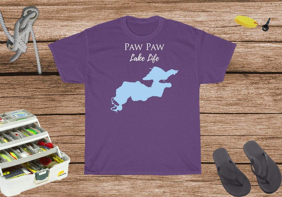 Paw Paw Lake Life Heavy Cotton Tee - Michigan Lake