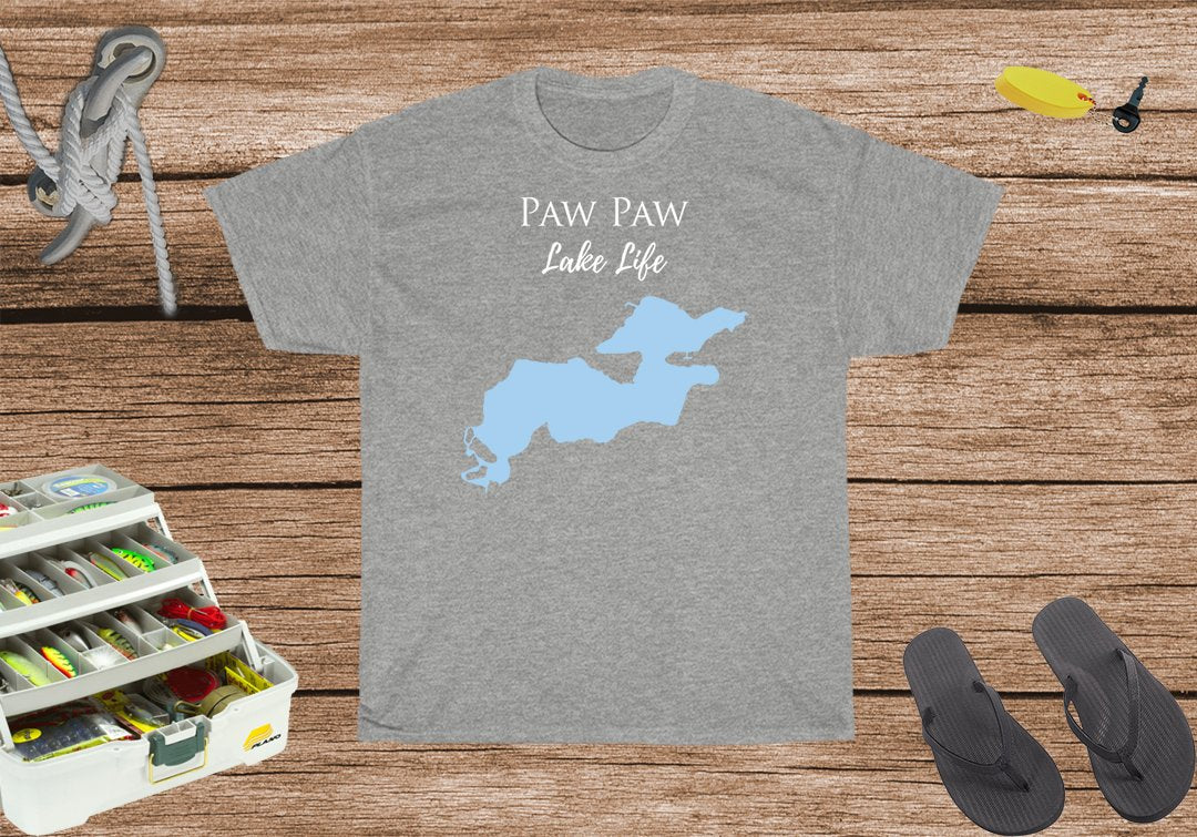 Paw Paw Lake Life Heavy Cotton Tee - Michigan Lake
