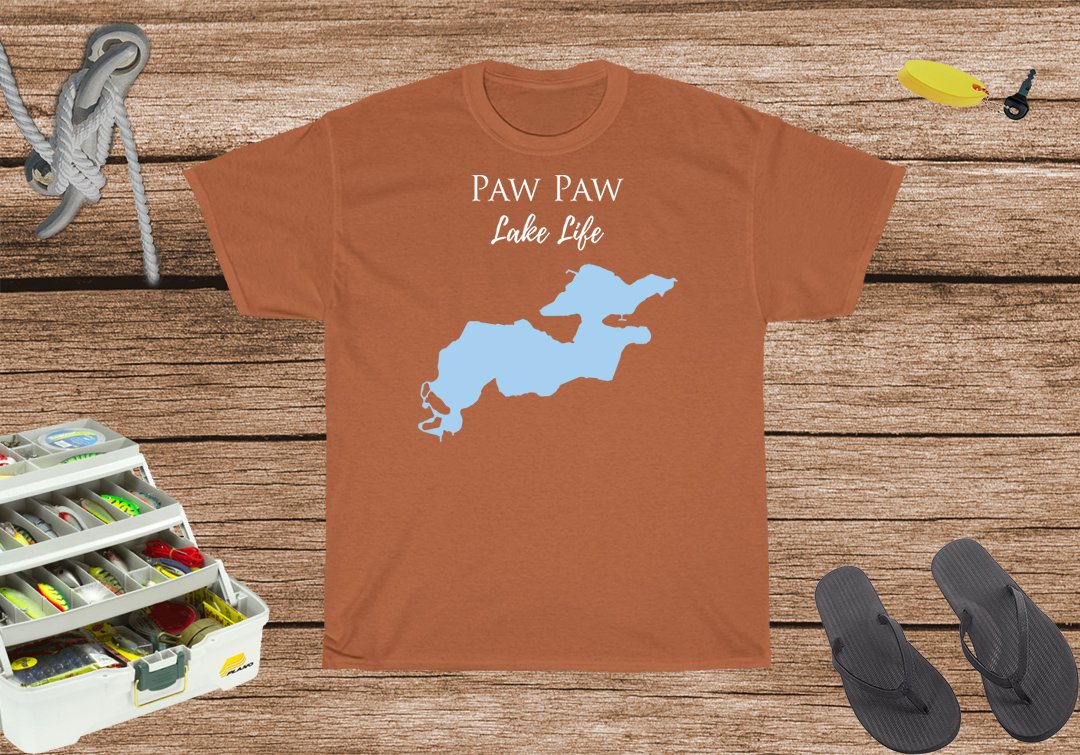 Paw Paw Lake Life Heavy Cotton Tee - Michigan Lake