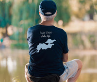 Paw Paw Lake Life - Cotton Short Sleeved - FRONT & BACK PRINTED - Short Sleeved Cotton Tee - Michigan Lake