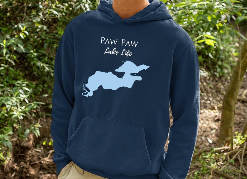 Paw Paw Lake Life Hoodie Sweatshirt - Michigan Lake